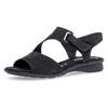 Keilsandalette GABOR "FLORENZ", Damen, Gr. 35, blau (nachtblau), Nubukleder, unifarben, klassisch, Schuhe, Sommerschuh, Riemchensandale, Komfortschuh in Weite G (=weit)