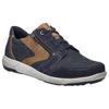 Sneaker JOSEF SEIBEL "Enrico 20", Herren, Gr. 43, blau (indigo, kombi), Leder, Veloursleder, kontrastfarbene Details, casual, Schuhe, Freizeitschuh, Komfortschuh, Schnürschuh in Weite G (weit)