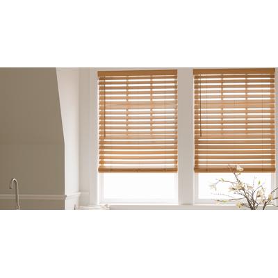 Premium Cordless 2 1/2 Inch Faux Wood Blinds | 24" x 36"
