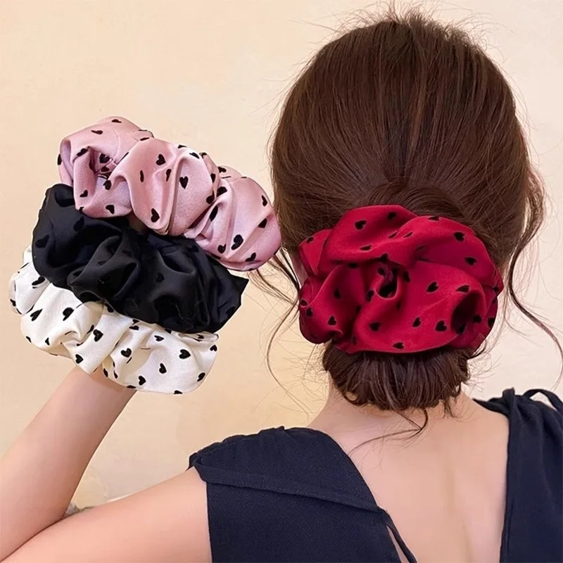 1 Stück französisches Satin-Liebes-Haarband mit Polka Dots und Dickdarm Image