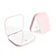Compact Mini Gift Vanity Folding Cosmetic Mirror with Lights Portable Hand Held Small Pocket Travel Makeup Mirror 2X magnifying