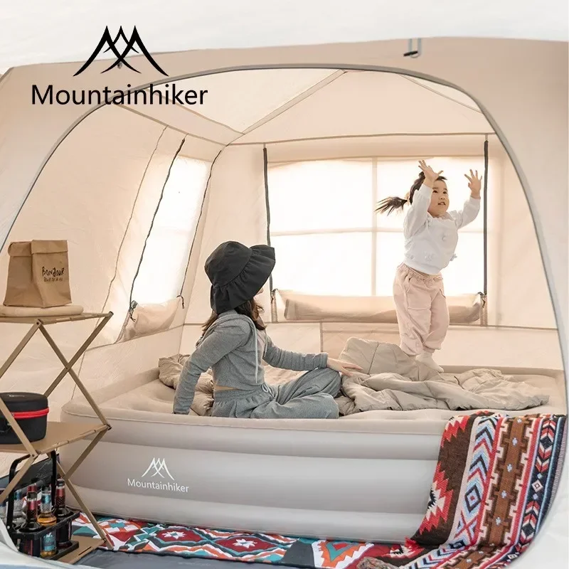 MOUNTAINHIKER Höhenverstellbare Aufblasbare Matratze Outdoor Automatische Erhöhte Luftmatratze Faltbare Feuchtigkeitsbeständige Aufblasbare Matte Image