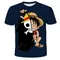 Moda Kid Anime One Piece Rufy T Shirt Ragazzo Abbigliamento Bambini Ragazzi Tshirt Bambini T-shirt