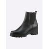 Stiefelette HEINE, Damen, Gr. 36, schwarz, Leder, Rindsleder, Glattleder, modisch, Schuhe