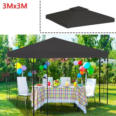 Ersatzdach Sonnenschutz Dachabzug pa Dachplane Ersatzplane Pavillondach 3x3M Anthrazit - Vingo Image