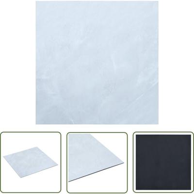 PVC-Fliesen Selbstklebend 5,11 m² Weiß Marmor-Optik - pvc Boden - Selbstklebender Bodenbelag Image