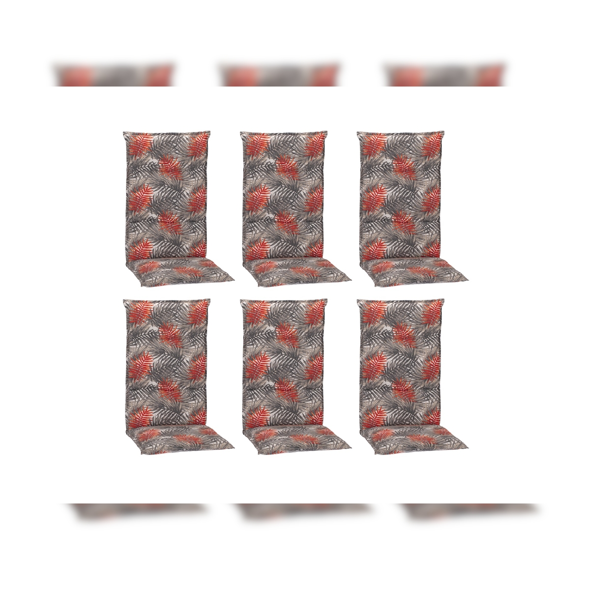 beo 6er Set - Biel M217 Palmenblatt in grau, rot auf hellem Hintergrund Image