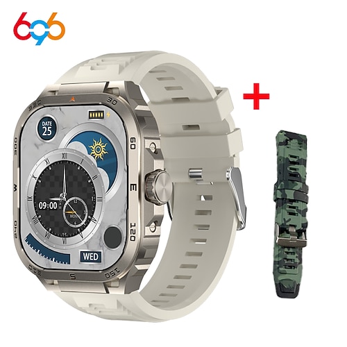 696 GW20 Smartwatch 2.1 Zoll Smartwatch Fitnessuhr Bluetooth EKG PPG Schrittzähler Anruferinnerung Kompatibel mit Android iOS Damen Herren Freisprechanlage Nachrichterinnerung IP 67 41mm Image