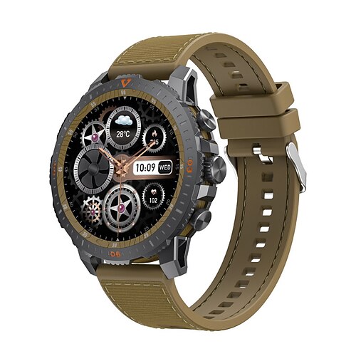 696 LC313 Smartwatch 1.43 Zoll Smartwatch Fitnessuhr Bluetooth EKG PPG Schrittzähler Anruferinnerung Kompatibel mit Android iOS Damen Herren Freisprechanlage Nachrichterinnerung IP 67 46mm Image