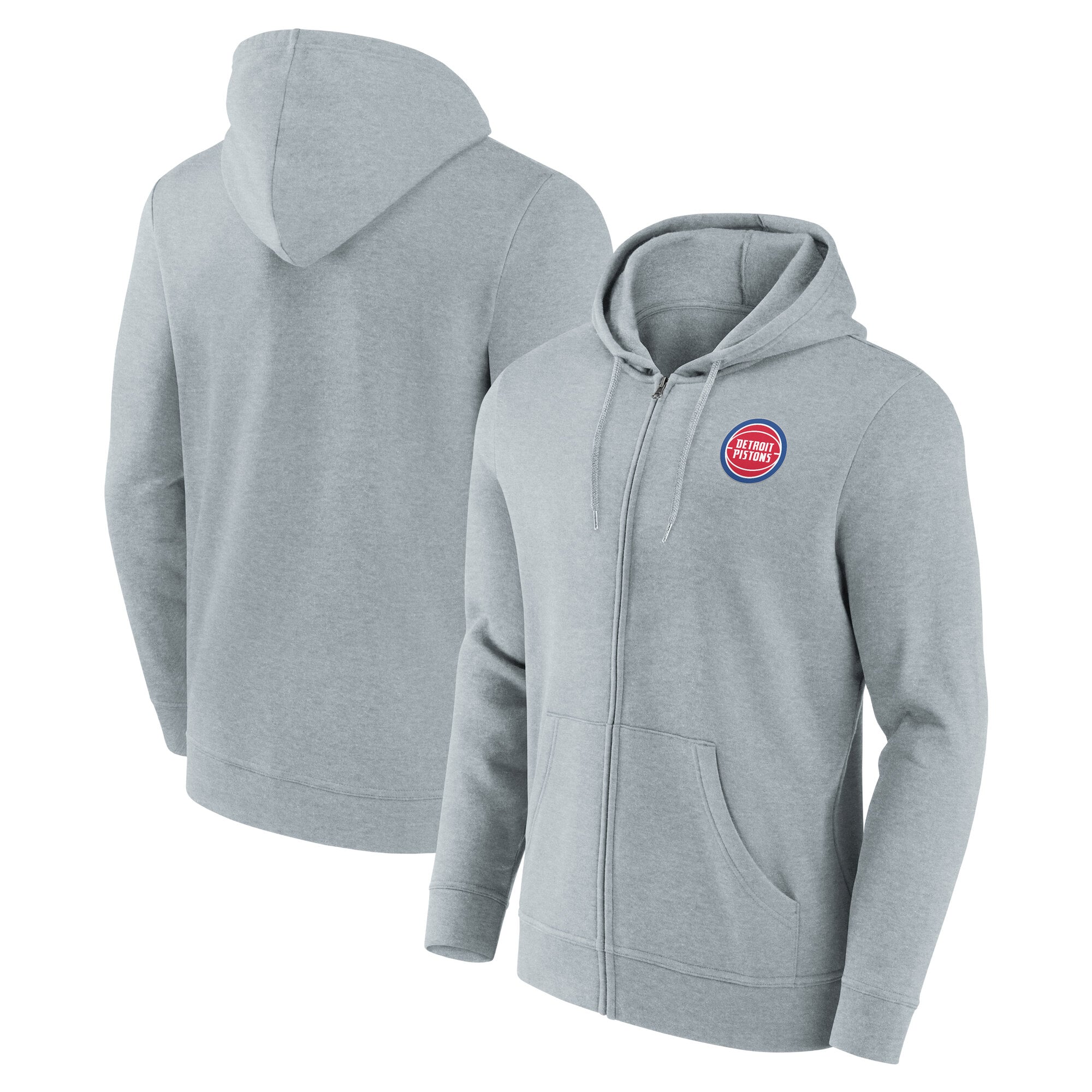 Detroit Pistons Herren-Hoodie mit durchgehendem Reißverschluss und primärem Logo