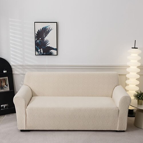 Elastischer Sofabezug aus Jacquardgewebe, Stretch-Couchbezug, L-förmige Sofa-Schonbezug, Eckbezug für Wohnzimmer, 1/2/3/4 Sitze Image