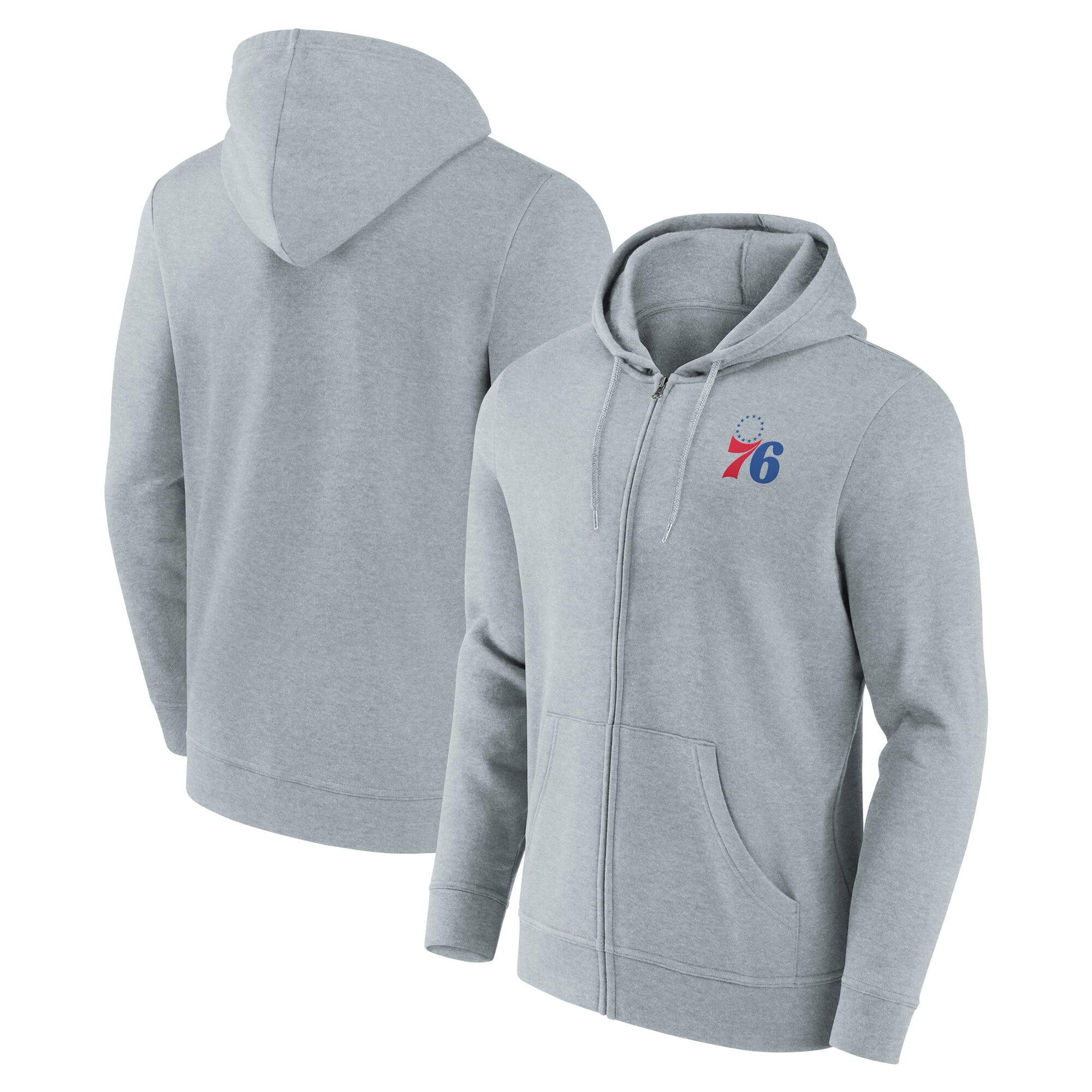 Sweat à capuche zippé avec logo principal des Philadelphia 76ers - Homme - Homme Taille: XL