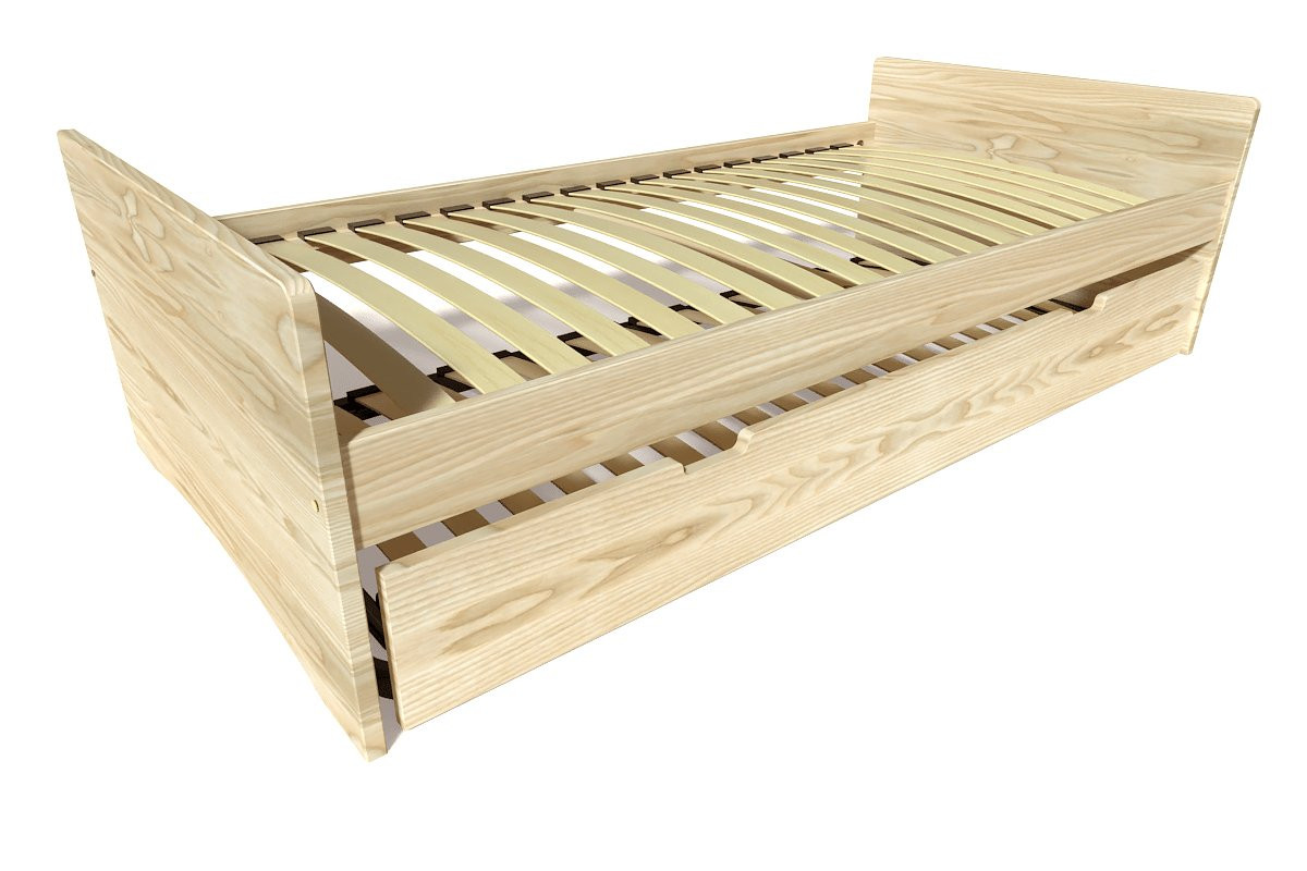 Lit gigogne 80x200 ABC pin massif - Brut (sans vernis)
