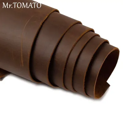 Thick cowhide genuine leather 1.8 to 2.2 mm square piece cowhide Crazy Horse First Layer Tanned
