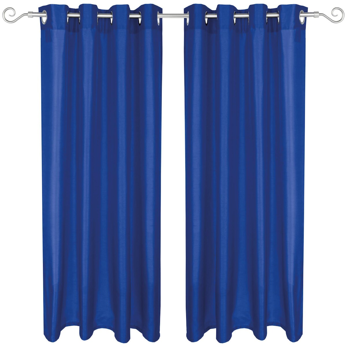 Arsvita 2er Pack Gardine Blickdicht Alessia mit Ösen 140x175cm blau Image