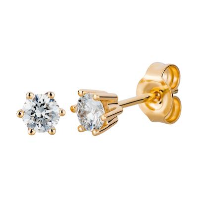 Orolino Ohrringe 750/- Gold Brillant weiß 0,50ct. gelb vergoldet Damen Image