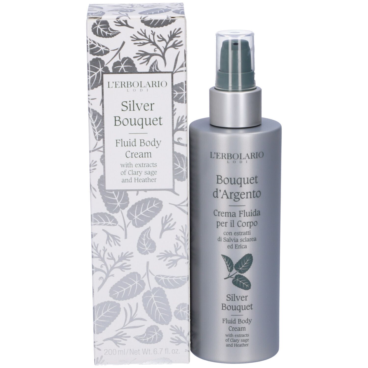 L`Erbolario Crema Fluida per il Corpo Bouquet d'Argento 200 ml la pell