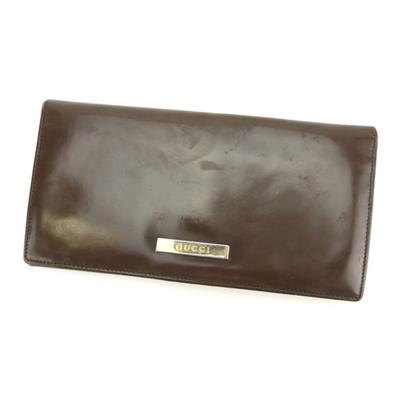 Gucci Bags | Gucci Wallet Purse Long Wallet Brown Gold Woman Authentic Used Y3374 | Color: Brown | Size: Height: About 9.5 Cm