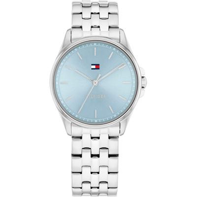 Quarzuhr TOMMY HILFIGER "JADE", silberfarben, hellblau, Armbanduhren, Damen, Armbanduhr, Damenuhr, Edelstahlarmband, analog Image