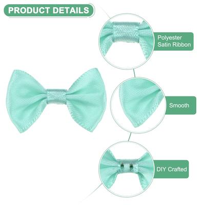 120-Pack Mini Craft Ribbon Bow 1.5x1 Inch for Craft DIY