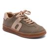 Sneaker BISGAARD "bay l Weite: normal", Kinder, Gr. 30, bunt (khaki, rosa), Veloursleder, Glattleder, sportlich, Schuhe, Retro, Schnürer mit Lederfutter, Größenschablone zum Download