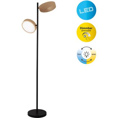 NÄVE LED Stehlampe "Tessa", beige (natur), 2 flammig, H: 165,00cm,, Lampen, stufenlos dimmbar per Tastschalter, CCT-Funktion, Zuleitung ca. 180cm Image