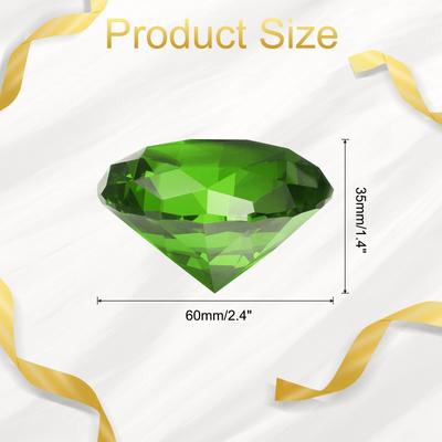 Clear Crystal Diamond Paperweight, 60mm Artificial Diamond for Decor - 60mm(2.4")