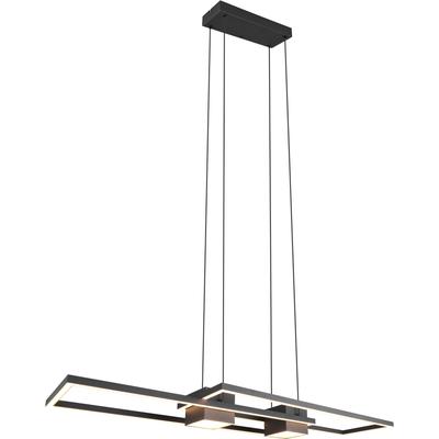 TRIO LEUCHTEN LED Pendelleuchte "ALBANY, LED Hängelampe Wohnzimmer mit Fernbedienung, dimmbar, CCT", schwarz (schwarz matt), 1 flammig, H: 150,0cm,, Lampen, Lichtfarbe einstellbar, Memoryfunktion, Nachtlicht, up-and-down Licht Image