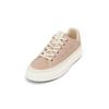 Sneaker MARC O'POLO "aus Veloursleder mit Ripsband", Damen, Gr. 39, chalky peach, Obermaterial: 100% Leder (Rind), unifarben, Schuhe