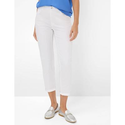 5-Pocket-Hose BRAX "Style CAROLA S", Damen, Gr. 46K (23), Kurzgrößen, weiß, 78% Baumwolle, 19% Lyocell, 3% Elasthan, Hosen Image