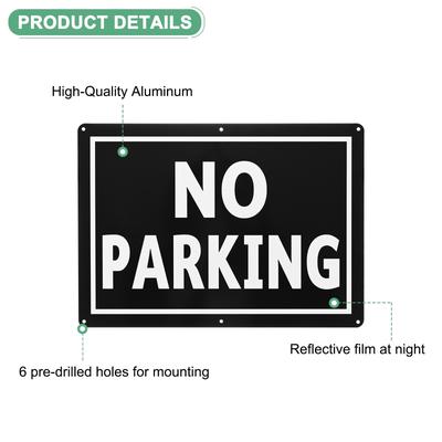 NO PARKING Sign without P 14x10