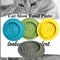 2 teile Katze Gestreiften Bord Slow Food Bord Katze Slow Food Matte Haustier Flüssige Futternapf Katze Kit Anti Erstickung