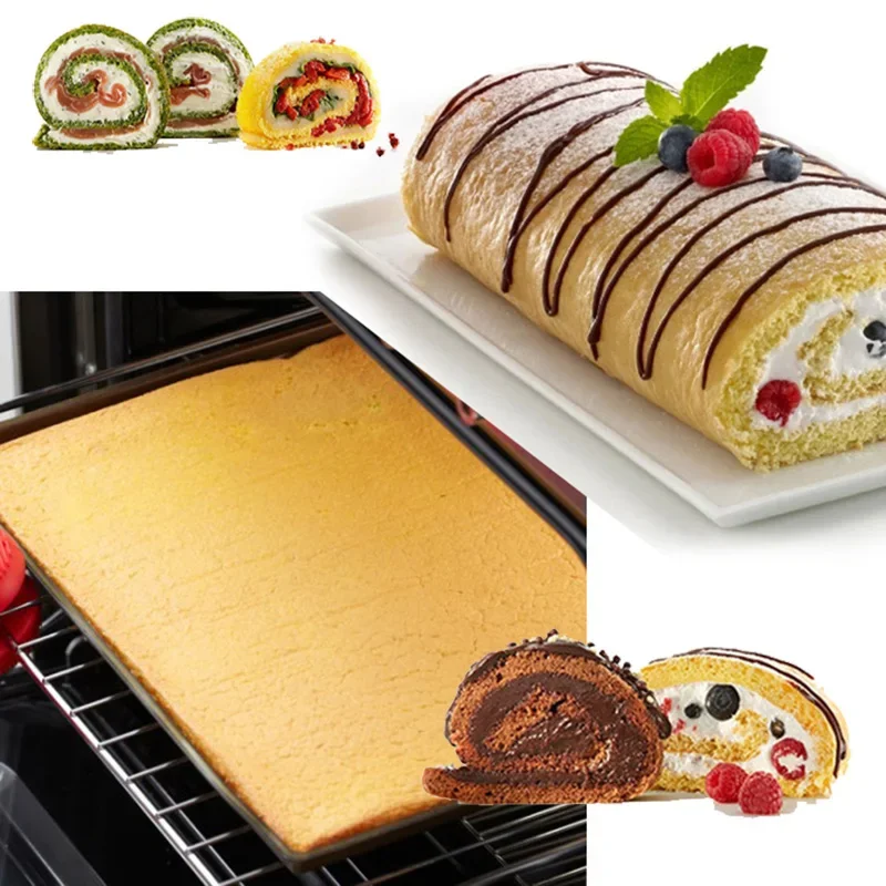 Schweizer Kuchen Roll Matte Silikon Back Matte Antihaft-Backen Gebäck Werkzeug Macaron Roll Pad Backformen Kuchen Tablett Ofen Küche zubehör