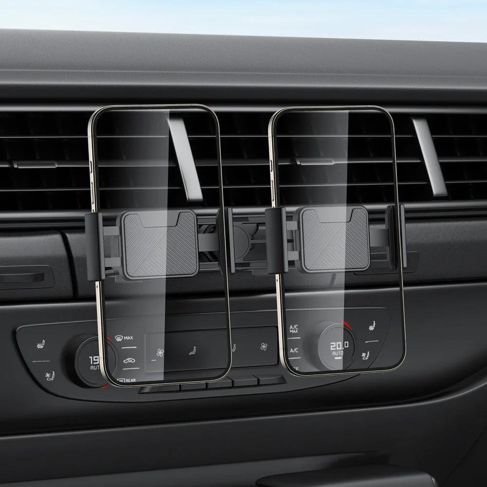 Universeller Auto-CD-Steckplatz mit doppelter Telefonhalterung 360° ° Drehbares Anti-Shake-Design für 4-7-Zoll-Telefone, Autozubehör aus ABS+PC-Material Image