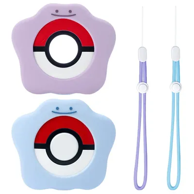 Ditto Silikon-Schutzhülle für Pokemon Go Plus, Cartoon-Anime, Kawaii, stoßfeste Schale mit Seil für Image