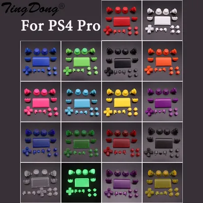 1set 18 farben kompletter satz joysticks d-pad r1 l1 r2 l2 richtungs taste ab xy tasten für sony ps4 Image