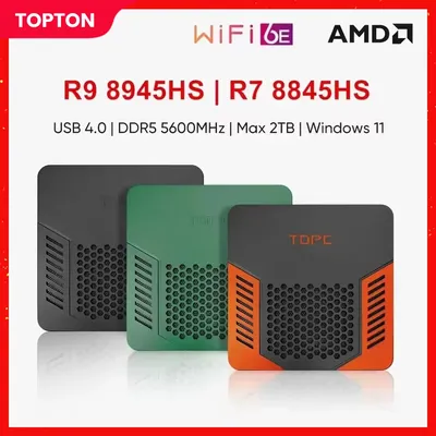 Topton TOPC AMD Mini-PC Ryzen 9 8945HS R7 8845HS Gaming-Desktop-Computer USB4.0 Dual LAN 2xDDR5