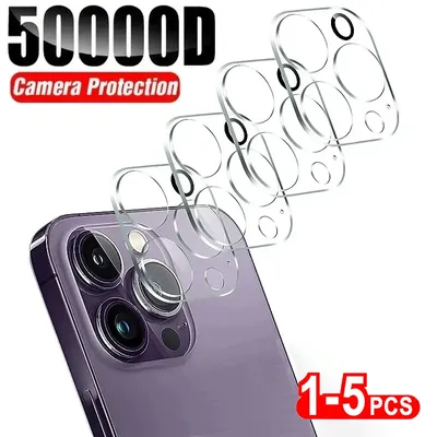 1-5pcs Camera Lens Protector Glass For iPhone 16 Pro Max 15 14 Plus Full Cover Protective Tempered Glass For 13 Mini Camera Film