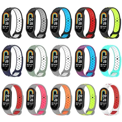 Uhrenarmbänder Für Xiaomi Mi Band 7 NFC smartwatch Correa miband7 Silikon Air-Loch Sport Handgelenk armband Mi band 6 5 4 3 7 8 9 strap Image