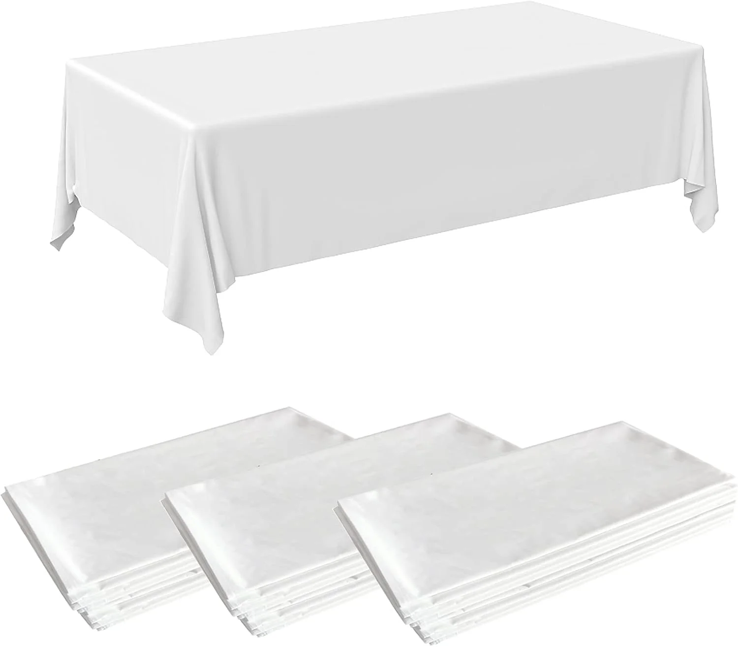 Tischdecke für Partys 54 "x 72" Einweg-Tischdecke für rechteckigen Tisch wasserdichte Abdeckung für Party hochzeit Image