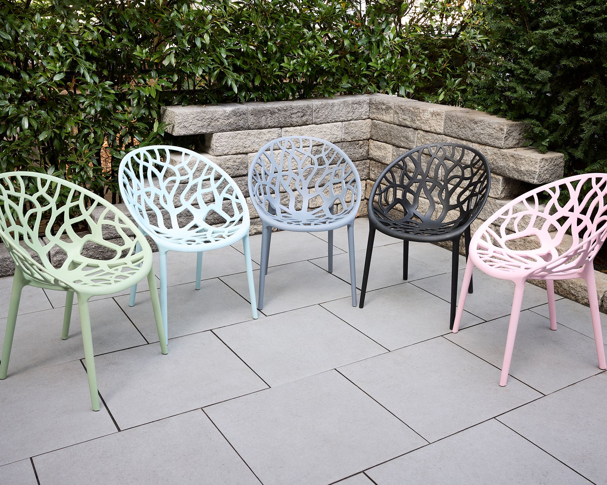 La Casa »Vomo« Outdoor Stapelstuhl anthrazit