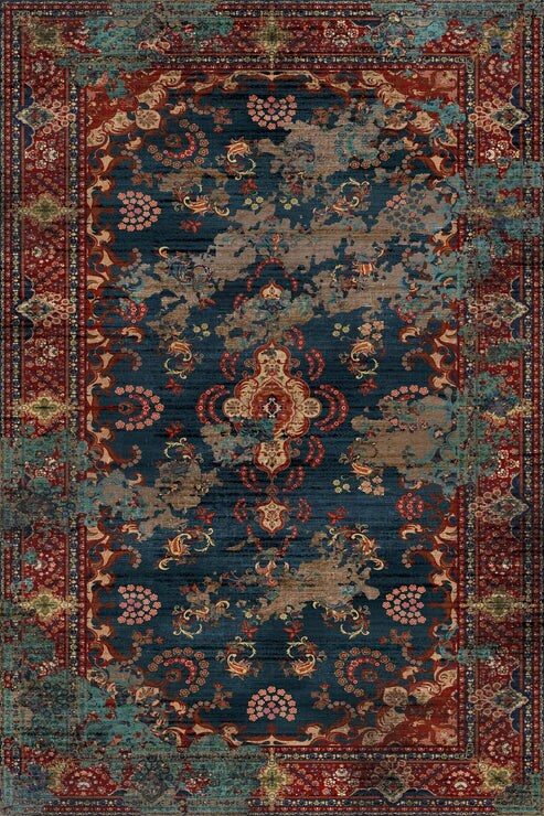Bamyum Kinevart Bedruckter 80x150 Teppich Chenille-Druck Maschinell Hergestellt Image