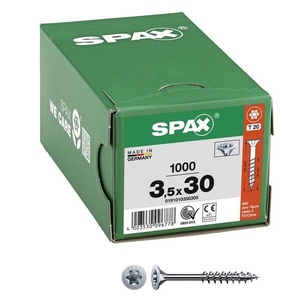 SPAX Universalschrauben T20 Senkkopf WIROX 3,5 x 30 mm 1000 St. Image
