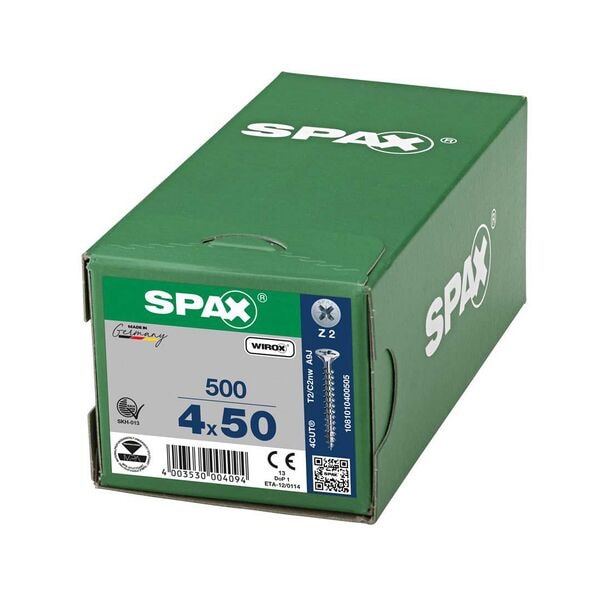 SPAX Universalschrauben Z2 Senkkopf WIROX 4 x 50 mm 500 St. Image
