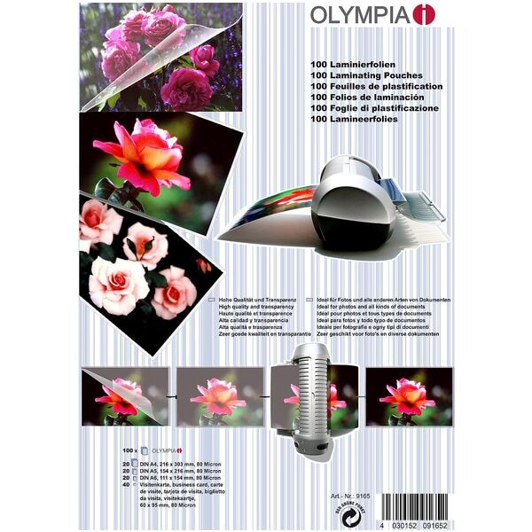 Olympia Laminierfolien-Set 80 µm A4 / A5 / A6 Image