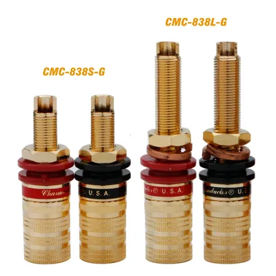 CMC-838L-G CMC-838S-G 24K Gold Plated Binding Post Speaker AMP Long HiFi Banana Jack Connector