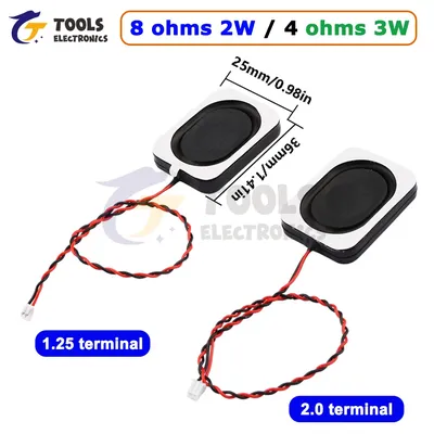 4 ohm 3W 8 ohm 2W 1.25 Terminal/2.0 Terminal wire Speaker Square Small Cavity Notebook Computer