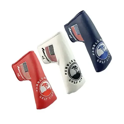 Golf Head Cover Pu Leather For Blade Putter And Mallet Putter Protector Cover Black White Fits All