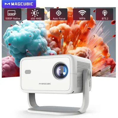 Magcubic 650ANSI L018 4K Native Portable Projector 1080P Auto Focus Keystone Correction Android 11