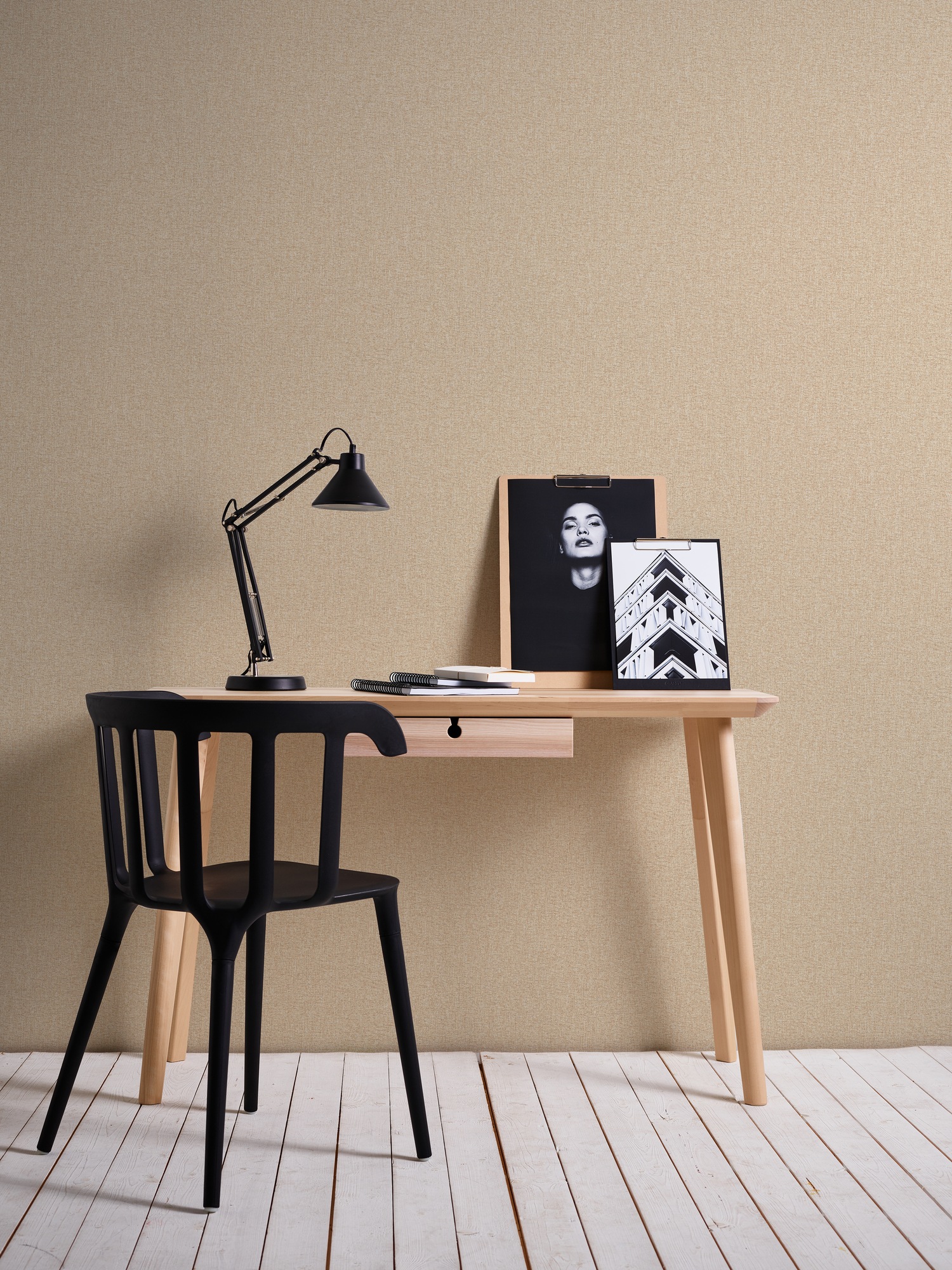 Vliestapete LIVING WALLS "Famous Garden einfarbige Tapete Unitapete Struktur-Optik Landhaus", beige, B:0,53 H:0,02 L:10,05, Vlies, Tapeten, Vliestapete einfarbig für Schlafzimmer Küche Wohnzimmer Uni Design Image